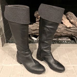 Talbots Black & Grey Tall Boots